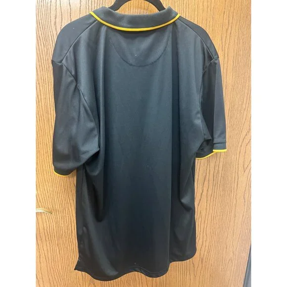 Ciroc VS Mens Black Polo Shirt Yellow Accents Large Short Sleeve - Picture 3 of 7